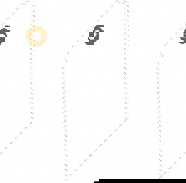 Blank Tag: 6-1/4'' High, White, Vinyl